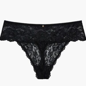 Savage X Fenty High Waist Lace Thong / Black n Sexy / Brand New / Plus S…